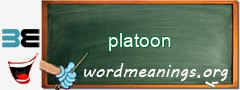 WordMeaning blackboard for platoon